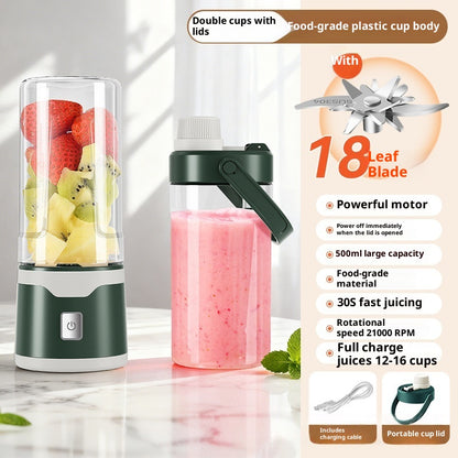 Rechargeable Portable Blender Cup, Single or Double Cup (photo 8)