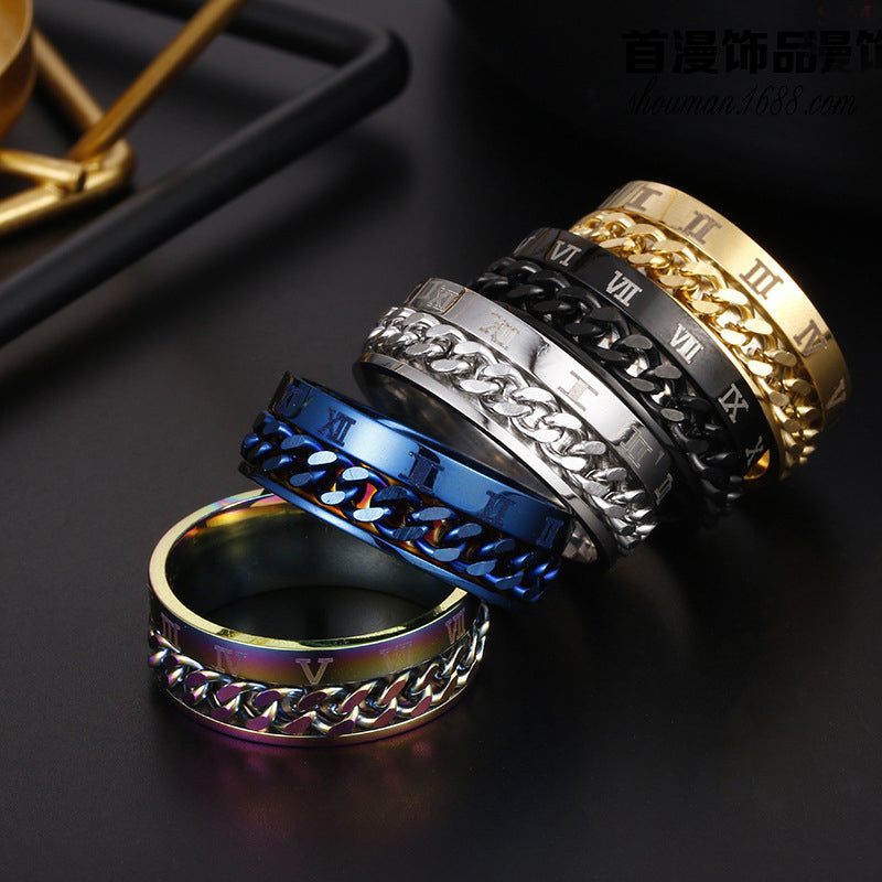 Roman Numeral Spinner Ring with Bottle Opener (photo 2)