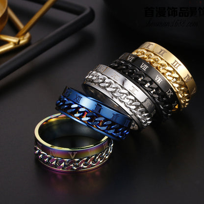 Roman Numeral Spinner Ring with Bottle Opener (photo 2)