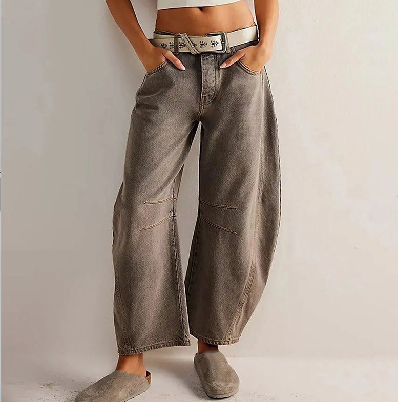 Women's Mid-Rise Wide-Leg Barrel Jeans (photo 40)