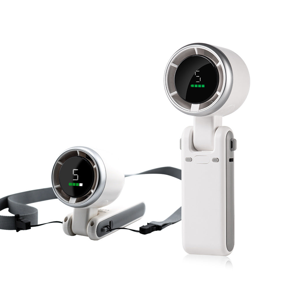 Foldable Mini Turbo Fan with Neck Strap, USB-C (photo 6)