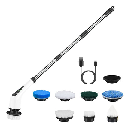 Cordless Electric Spin Scrubber with 8 Brush Heads and Extension Arm (photo 10)