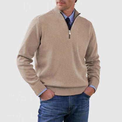 Men's Stand-Collar Zip Knit Sweater (photo 5)