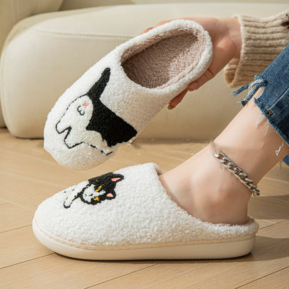 Cartoon Fuzzy Cotton Slippers (photo 2)