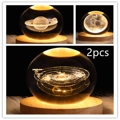 Wood Base Crystal Ball Night Lamp (photo 34)
