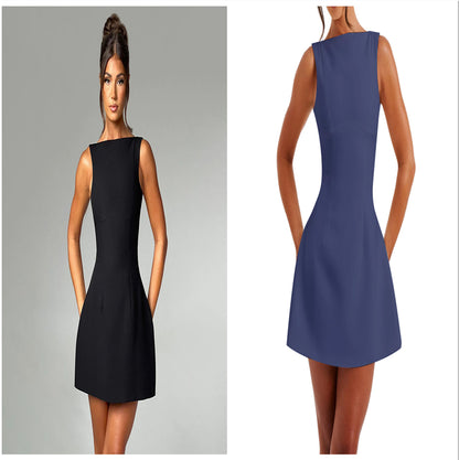 Women's Backless Sleeveless Bodycon Mini Dress (photo 13)