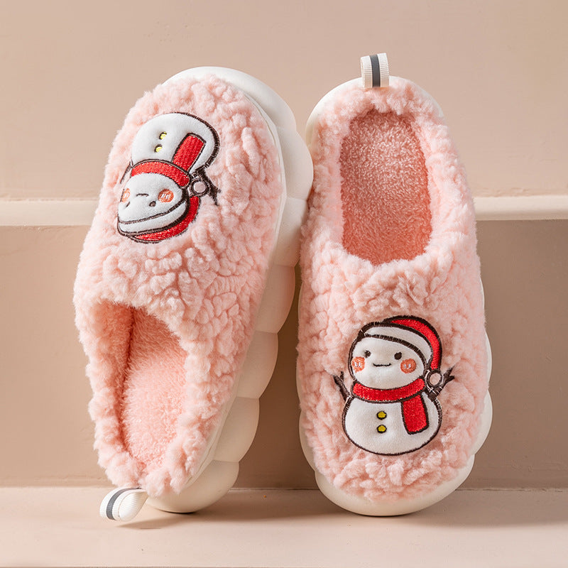 Snowman Plush House Slippers (photo 9)
