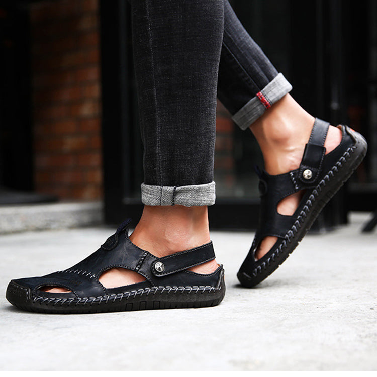 Men's Closed-Toe Adjustable Slide Sandals (photo 3)