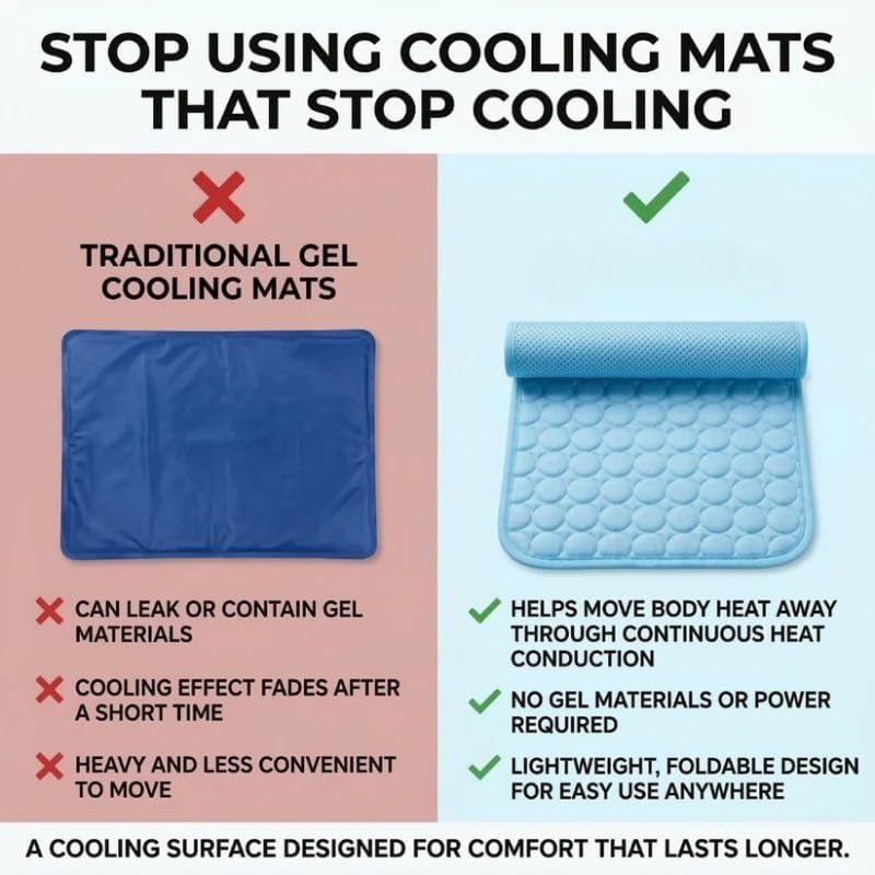 Pet Cooling Mat, Ice Silk Fabric, XS to XXL (photo 2)
