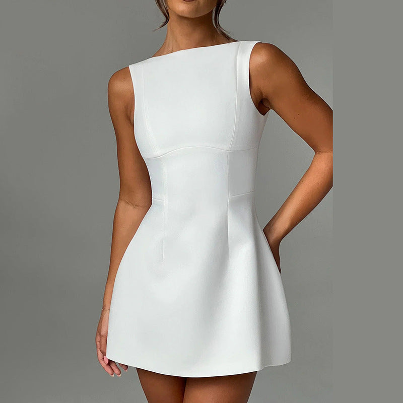Women's Backless Sleeveless Bodycon Mini Dress (photo 9)