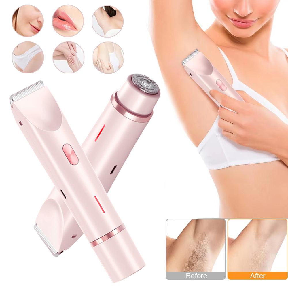 2-in-1 Women's Electric Body Hair Trimmer, Wet and Dry