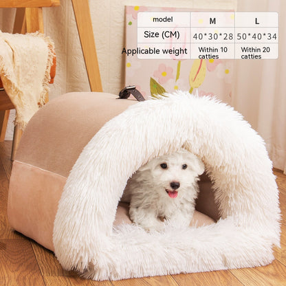 Portable Long-Plush Cat Nest (photo 4)