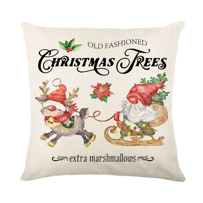 Snowflake Print Christmas Pillow Cover, 45 x 45 cm (photo 25)