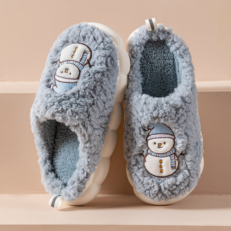 Snowman Plush House Slippers (photo 11)