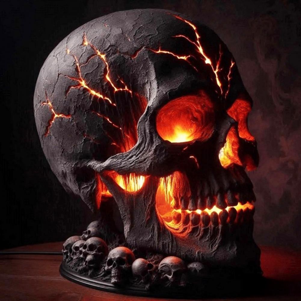 Halloween Skull Desk Lamp with LED Light