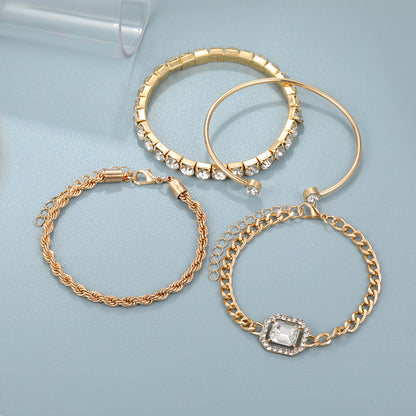 4-Piece Rhinestone Bracelet Set (photo 4)
