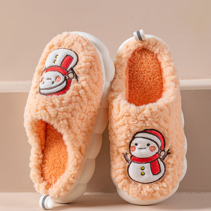 Snowman Plush House Slippers (photo 13)