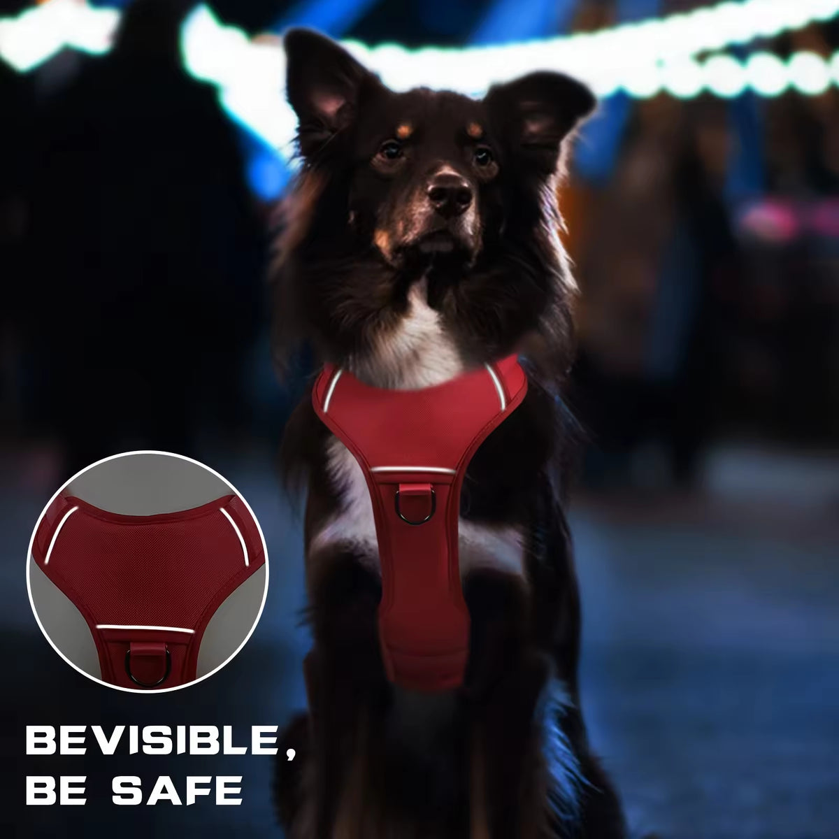 Tactical Nylon Dog Harness with Handles, Adjustable (photo 3)