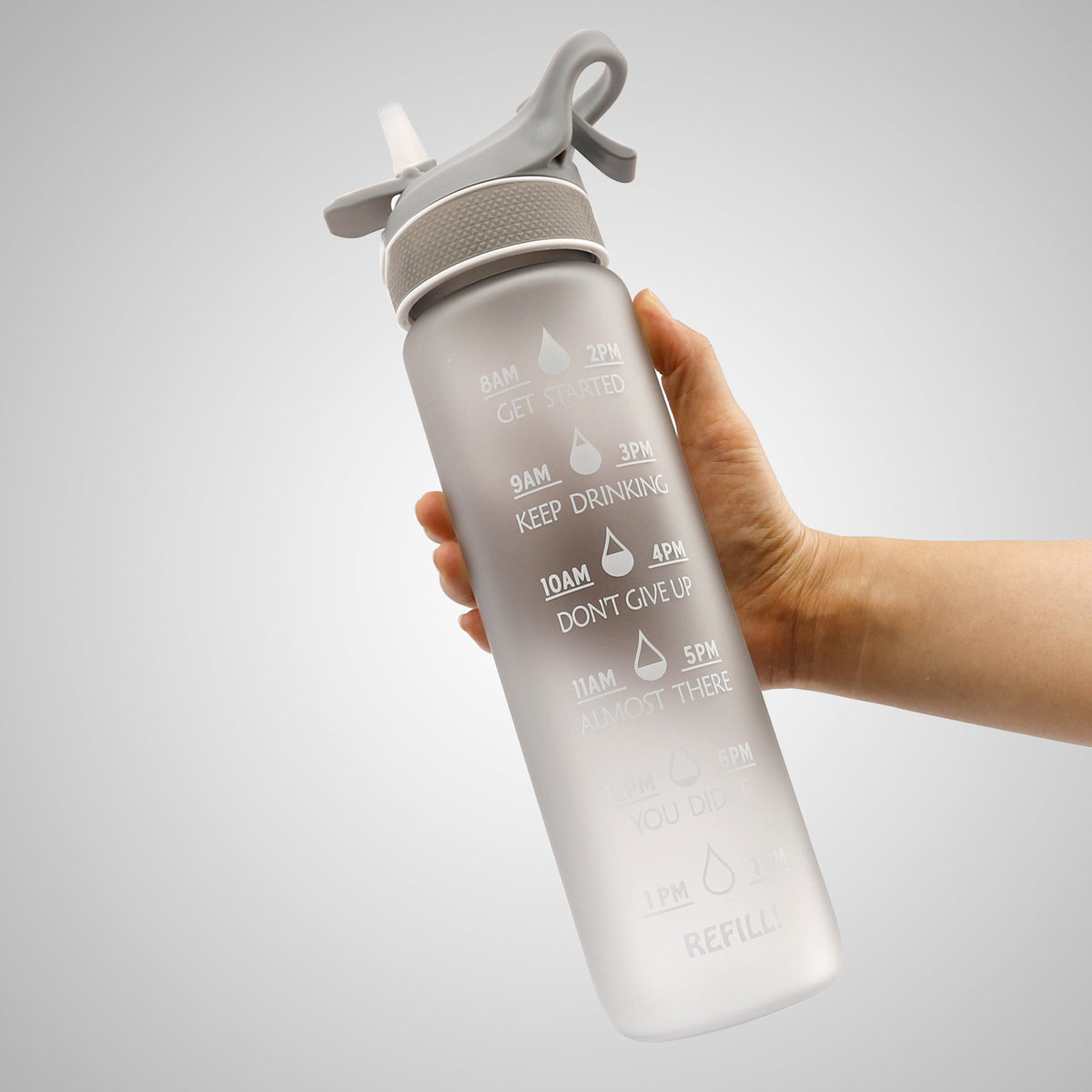 1 L Water Bottle with Spray Mist and Straw (photo 5)