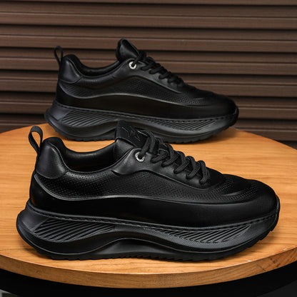 Men's Thick-Sole Lace-Up Casual Sneakers (photo 9)