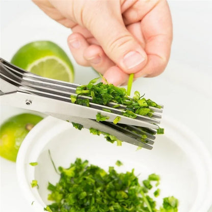 Multi-Blade Stainless Steel Herb Scissors (photo 2)