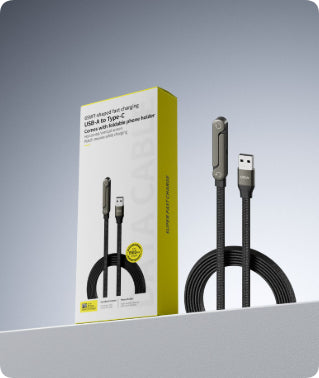 Fast-Charging USB-C Cable with Built-In Foldable Phone Stand (photo 15)