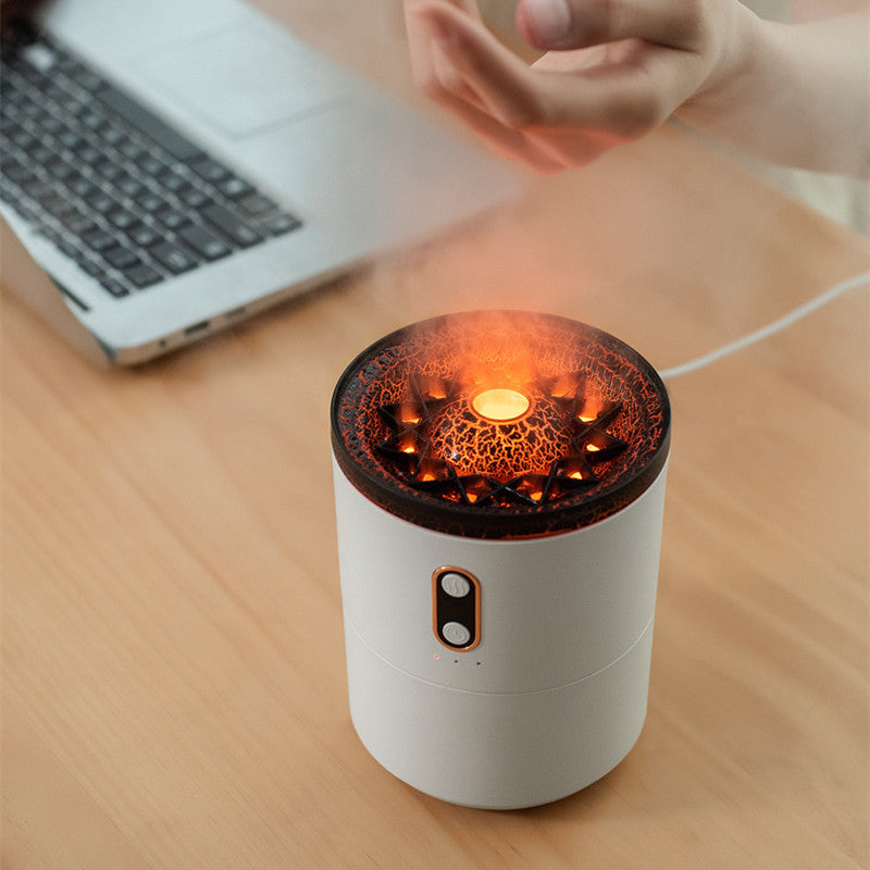 Volcano Flame Humidifier and Aroma Diffuser with Timer (photo 2)