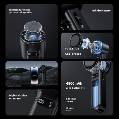 Handheld Turbo Fan, 4800 mAh, USB Rechargeable (photo 5)