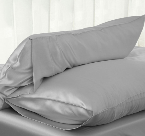 Satin Pillowcase, Polyester - Grey (photo 2)