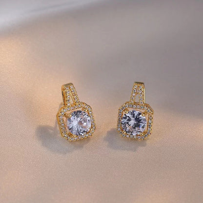 Zircon Pendant Necklace, Stud Earrings and Ring Set (photo 5)
