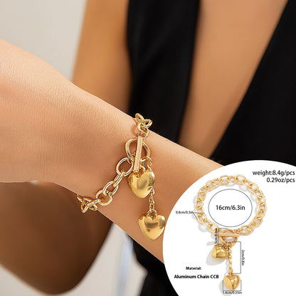 Chunky Chain Lock and Key Necklace or Bracelet (photo 11)