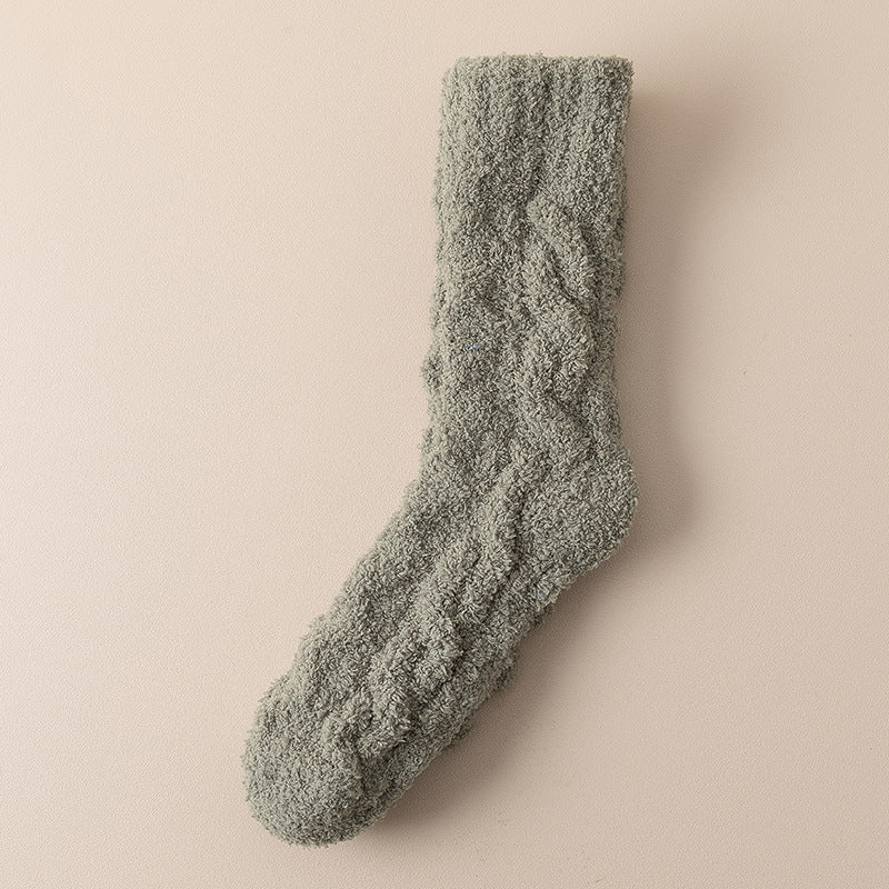 Fuzzy Coral Fleece Socks (photo 12)