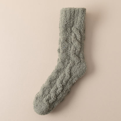 Fuzzy Coral Fleece Socks (photo 12)