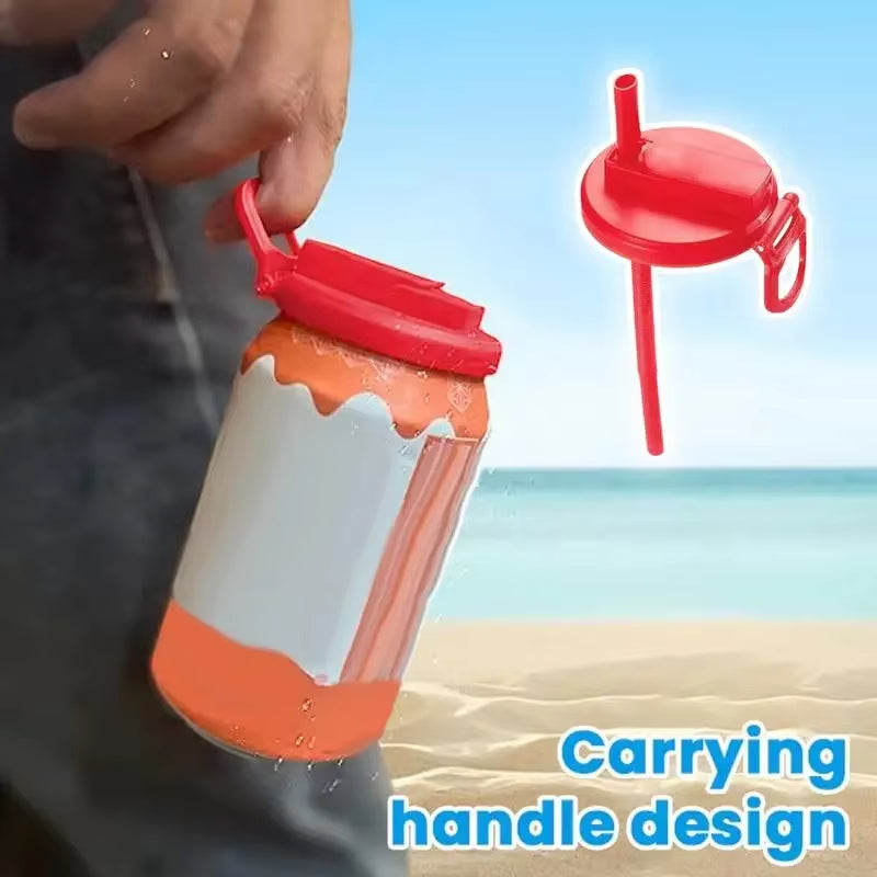 Reusable Soda Can Lid with Straw (photo 2)