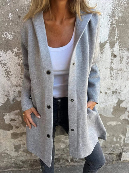 Women's Hooded Single-Breasted Loose Jacket (photo 5)