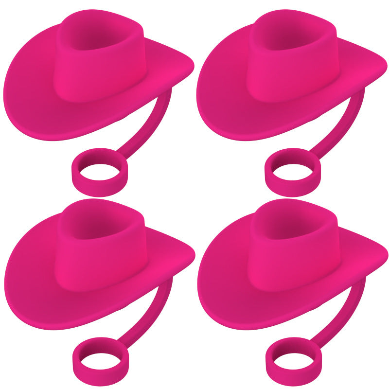 Silicone Hat-Shaped Straw Toppers (photo 11)