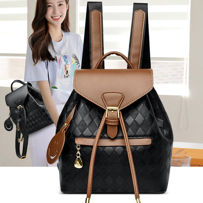 Women's PU Leather Bucket Backpack