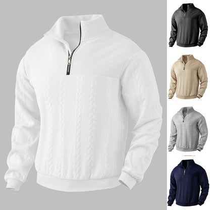 Men's Jacquard Quarter-Zip Pullover