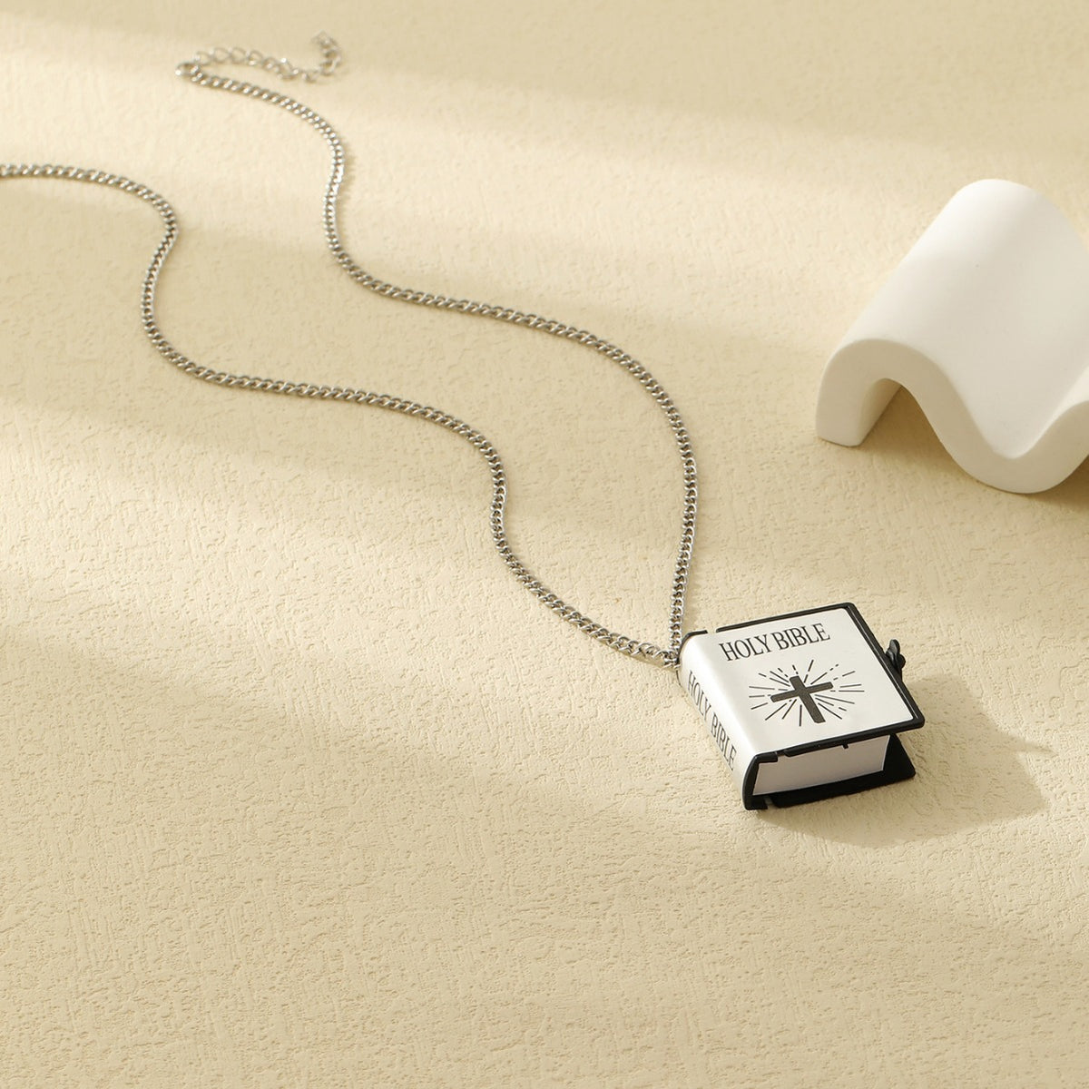 Cross Bible Verse Pendant Necklace (photo 4)