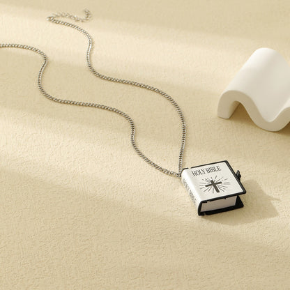 Cross Bible Verse Pendant Necklace (photo 4)