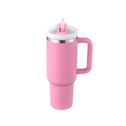 40 oz Insulated Stainless Steel Tumbler with Handle, Lid and Straw (photo 57)