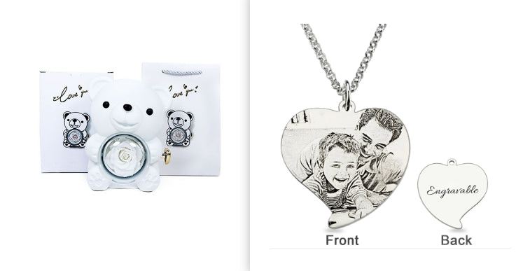 Rotating Bear and Rose Jewelry Gift Box (photo 18)