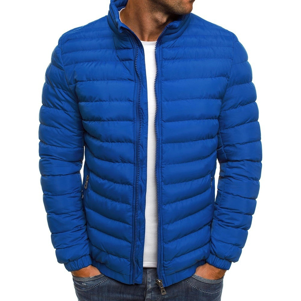 Men's Padded Zip-Up Jacket with Pockets (photo 12)
