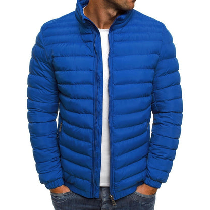 Men's Padded Zip-Up Jacket with Pockets (photo 12)