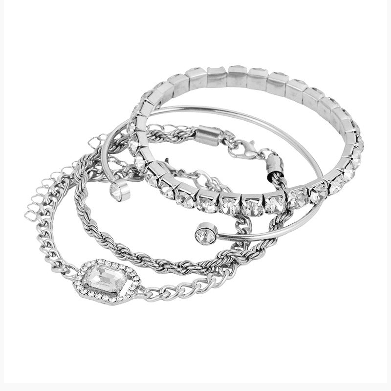 4-Piece Rhinestone Bracelet Set (photo 5)