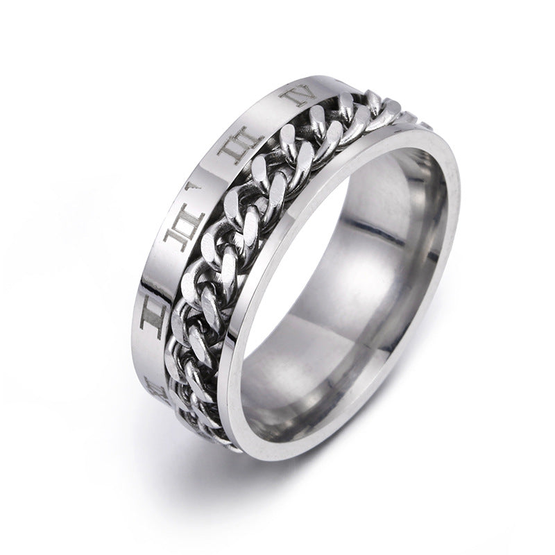 Roman Numeral Spinner Ring with Bottle Opener (photo 9)