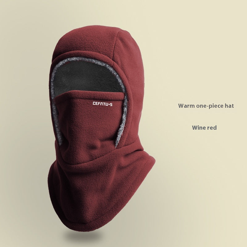 Fleece Hooded Scarf and Face Cover Hat (photo 7)