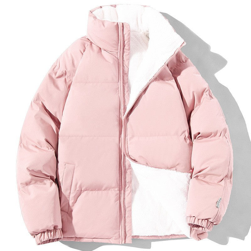 Unisex Stand-Collar Plush Padded Jacket (photo 6)