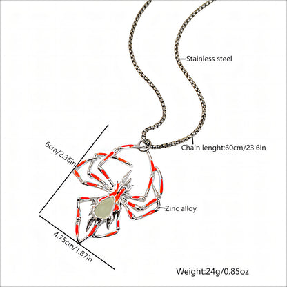 Glow-in-the-Dark Spider Pendant Necklace (photo 9)