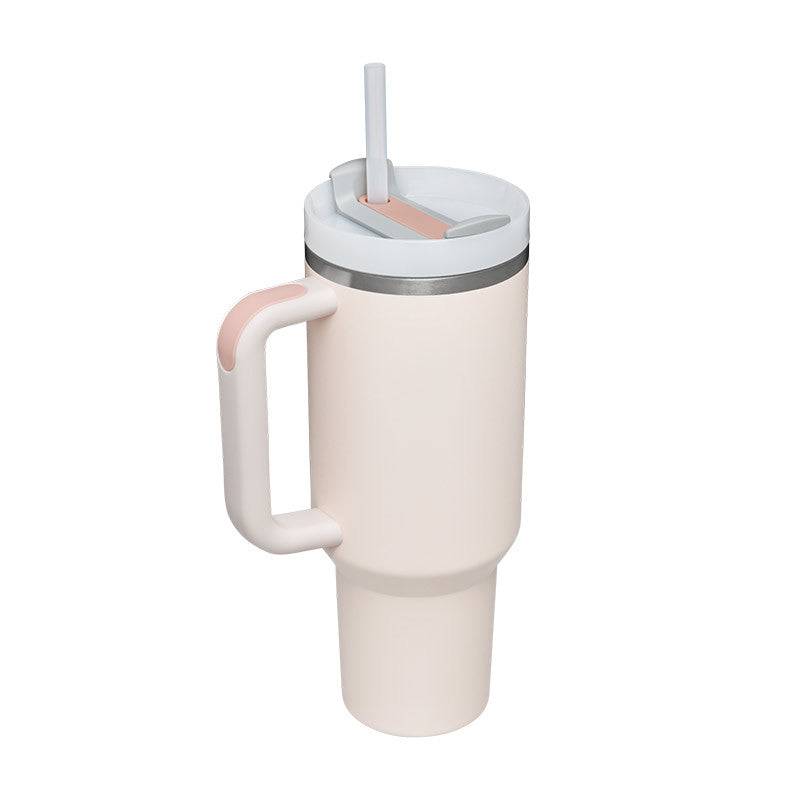 40 oz Insulated Stainless Steel Tumbler with Handle, Lid and Straw (photo 40)